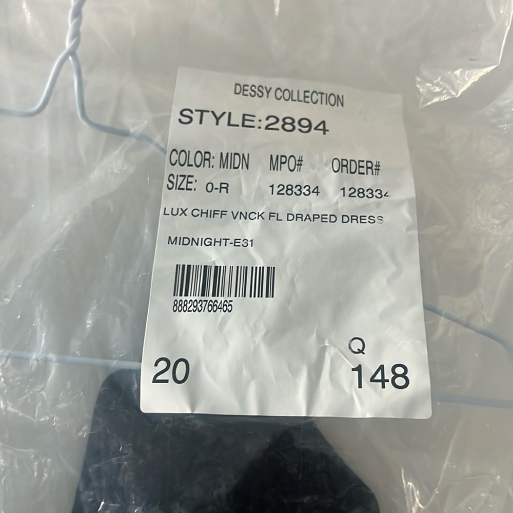 Dessy collection navy gown sz 0
